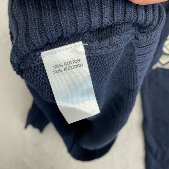 NEW Weatherproof Vintage Men's XL Navy Holiday Sweater 100% Cotton Nordic 1/4Zip - Picture 7 of 8